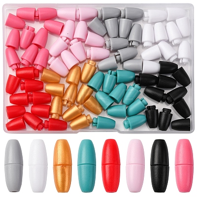 40 Sets 8 Colors Plastic Breakaway Clasps KY-FS0001-37-1