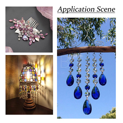 30Pcs 15 Styles Transparent Glass Pendants GLAA-TA0001-34-1
