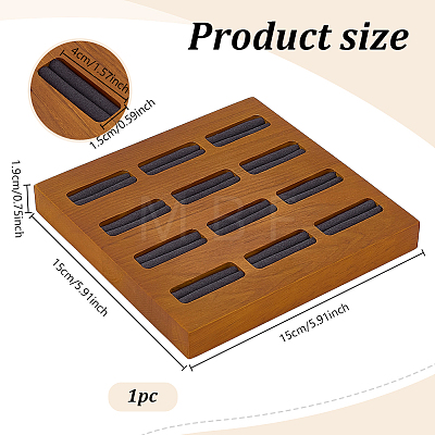 Wood & PE Ring Organizer Display Trays ODIS-WH0025-345-1