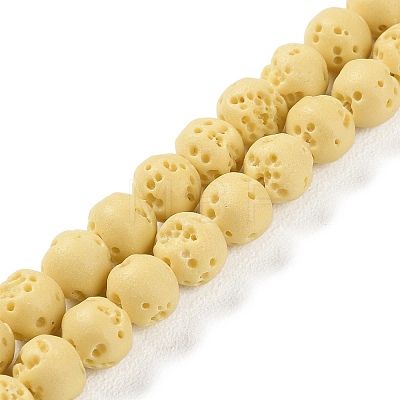 Synthetic Lava Rock Dyed Beads Strands G-H311-08A-05-1