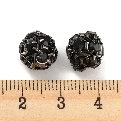 Gunmetal Brass Rhinestone Beads RB-F035-05B-02-1