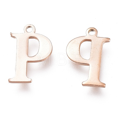 PVD Vacuum Plating  304 Stainless Steel Charms STAS-H112-P-RG-1