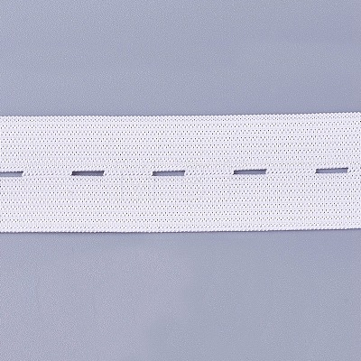 Buttonhole Flat Elastic Rubber Cord/Band EC-WH0007-01B-1