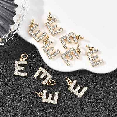 SHEGRACE Brass Micro Pave Clear Cubic Zirconia Pendants XGRQ29248-394G-E-1