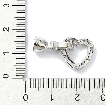 Rack Plating Brass Pave Clear Cubic Zirconia Fold Over Clasps KK-M282-46P-1