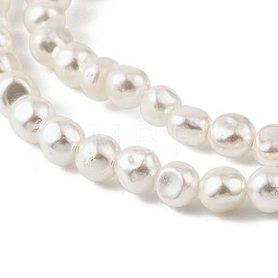 Electroplated Shell Pearl Beads Strands BSHE-M036-02C-1