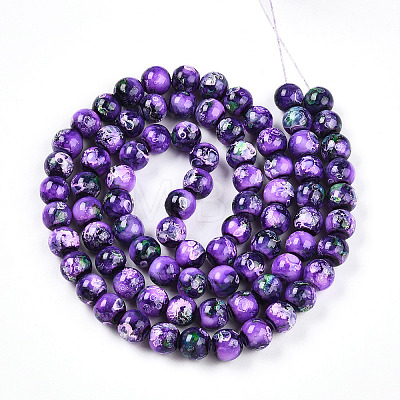 Baking Paint Glass Beads X1-DGLA-N003-10mm-A07-1