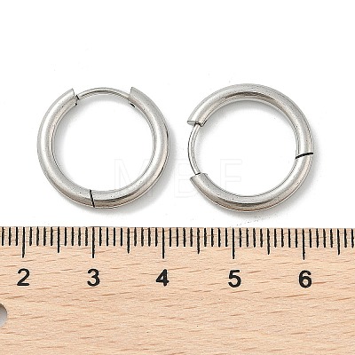 Tarnish Resistant 201 Stainless Steel Huggie Hoop Earrings Findings STAS-F149-33P-B-1