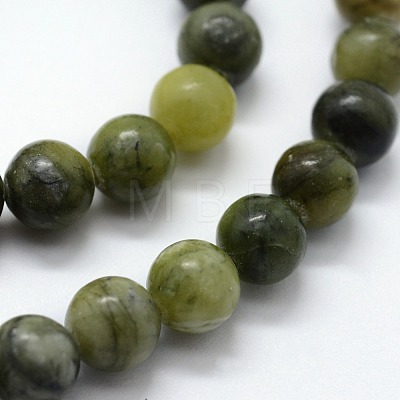 Natural Xinyi Jade/Chinese Southern Jade Beads Strands G-I199-07-10mm-1