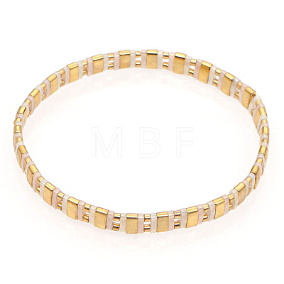 Bohemian Glass Seed Beaded Stretch Bracelets JM4508-24-1