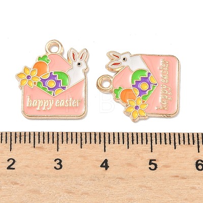 Easter Alloy Enamel Pendants X-ENAM-I055-01KCG-04-1