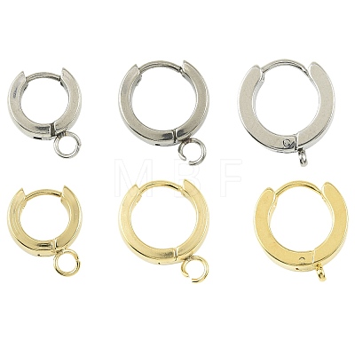 16Pcs 201 Stainless Steel Huggie Hoop Earrings Findings STAS-FS0002-26A-1