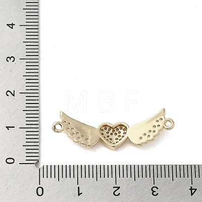 Brass Micro Pave Clear Cubic Zirconia Connector Charms KK-M275-19G-1