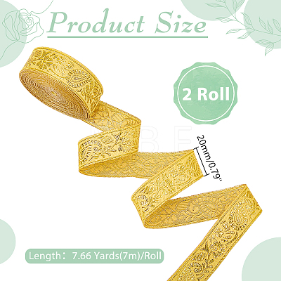 Ethnic Style Polyester Ribbons OCOR-WH0082-545N-1