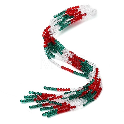 Transparent Gradient Color Glass Beads Strands GLAA-F131-01A-03-1