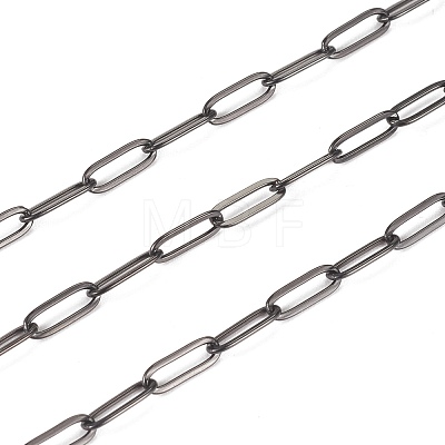 304 Stainless Steel Paperclip Chains STAS-K209-07EB-1
