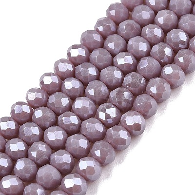 Electroplate Glass Beads Strands EGLA-A044-P4mm-A13-1