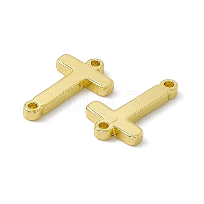 Rack Plating Brass Letter Connector Charms KK-C007-38G-T-1
