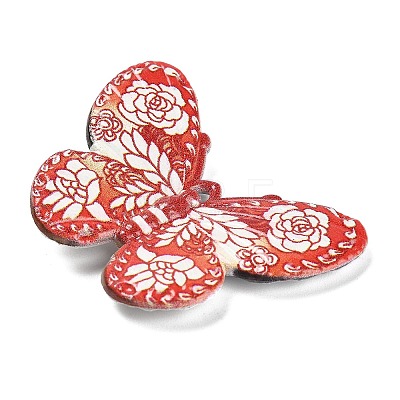 Printed Opaque Acrylic Beads MACR-R004-02E-1