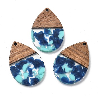 Resin and Walnut Pendants LS-FIND-R051-15H-1