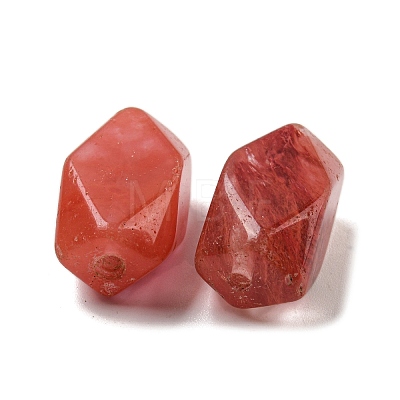 Cherry Quartz Glass Beads G-B070-09-1