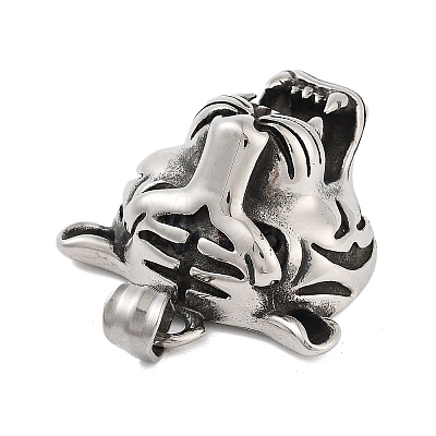 Retro 304 Stainless Steel Pendants STAS-I205-36AS-B-1