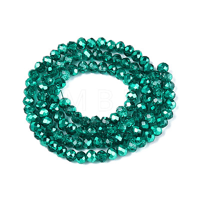 Transparent Electroplate Glass Beads Strands EGLA-Q131-01A-02-1