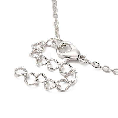 Heart with Word Best Wishes Zinc Alloy Pendant Necklaces for Christmas LS-NJEW-M203-02A-GP-1