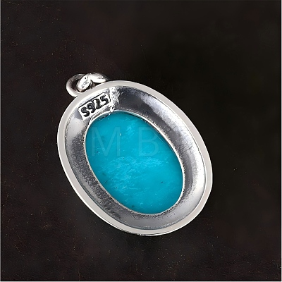 Dyed Synthetic Turquoise Pendants G-C276-03-1