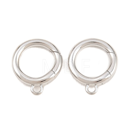 Brass Spring Gate Rings KK-P353-16P-1