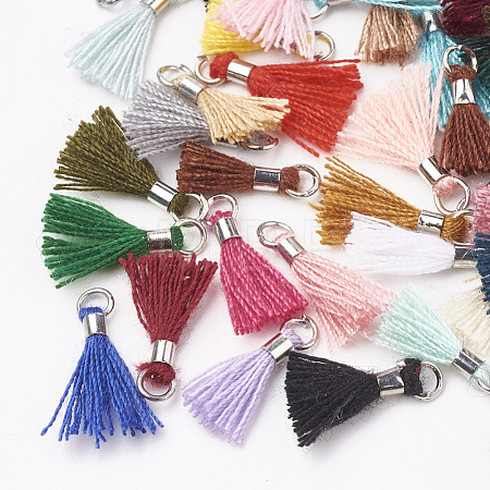 Polycotton(Polyester Cotton) Tassel Pendant Decorations FIND-S275-P-M-1