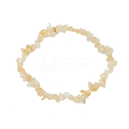 Natural Citrine Chip Beaded Bracelets BJEW-JB10780-1
