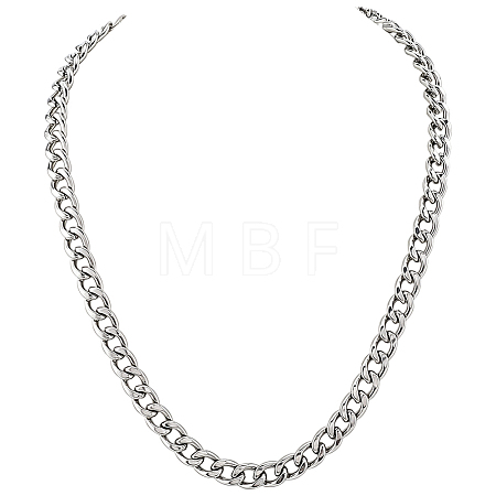 1Pc 304 Stainless Steel Cuban Link Chain Necklaces for Men Women NJEW-SP0001-23D-1