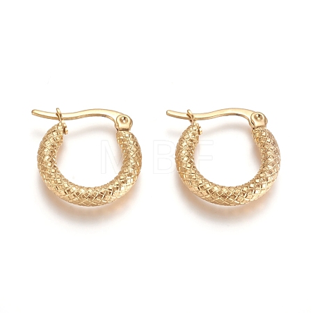 201 Stainless Steel Geometric Hoop Earrings X-STAS-D171-12C-G-1