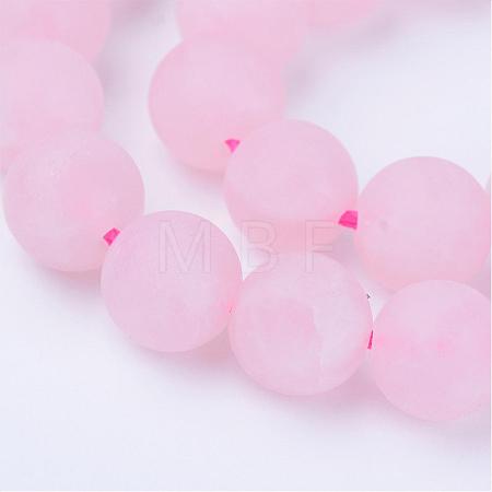 Natural Rose Quartz Beads Strands G-Q462-6mm-11-1