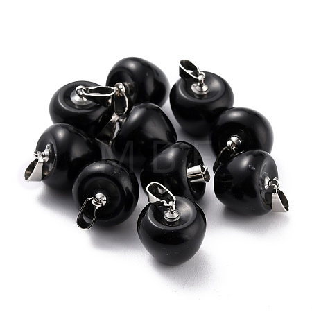 Natural Obsidian Pendants G-Z022-01C-1