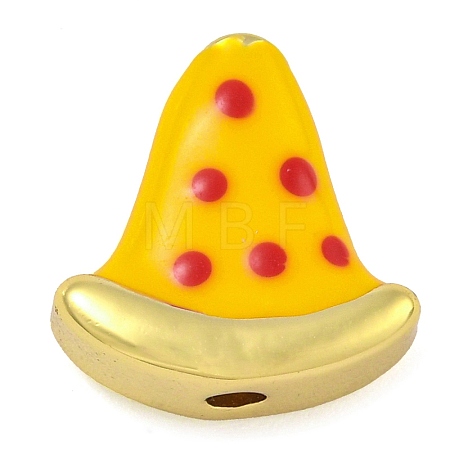 Rack Plating Brass Enamel  Beads KK-G513-77G-1