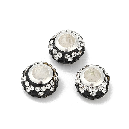 Alloy Rhinestone Clay Pave Beads ALRI-D300-02S-05-1