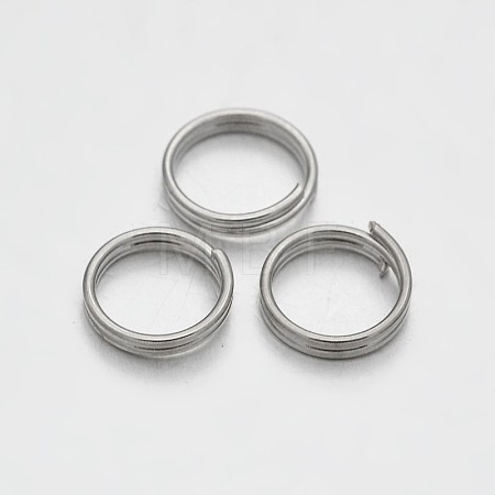 Brass Split Rings KK-E647-10P-8mm-1