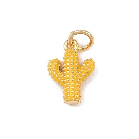 Brass Enamel Pendants KK-P339-22G-01-1