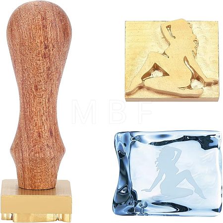 3Pcs 3 Style Golden Brass Stamp Head DIY-OC0007-83-1
