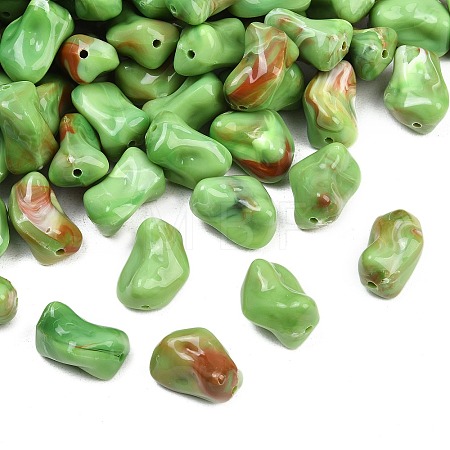 Opaque Acrylic Imitation Gemstone Beads OACR-G064-01B-1