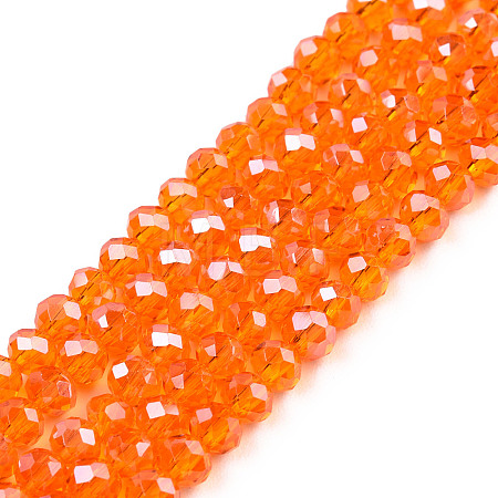 Electroplate Glass Beads Strands EGLA-A034-T4mm-A23-1