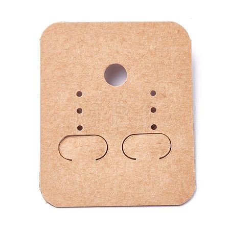 Kraft Paper and Plastic Jewelry Display Cards DIY-K032-10A-1