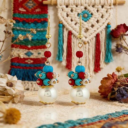 Handmade Iron Acrylic Dangle Earrings for Women GE3753-2-1