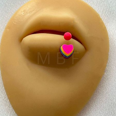 316L Surgical Stainless Steel with Acrylic Lip Rings FS-WG019E1-11-1