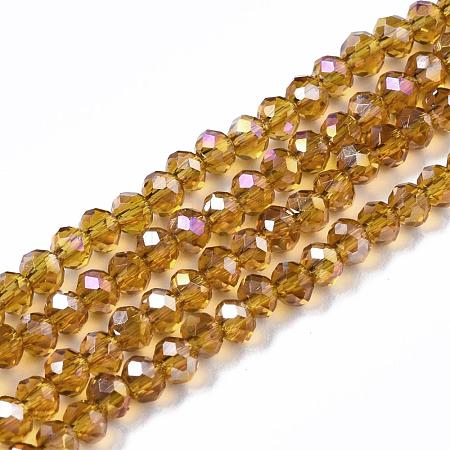Electroplate Glass Beads Strands EGLA-R048-2mm-24-1
