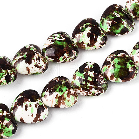 Spray Painted Synthetic Turquoise Beads Strands G-N352-28A-06-1