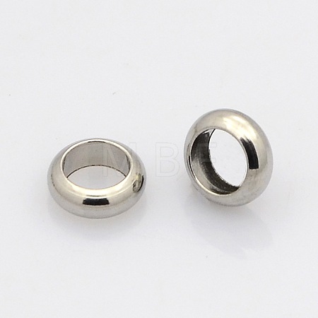 Tarnish Resistant Ring 304 Stainless Steel Spacer Beads STAS-N020-11-6mm-1