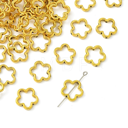 50Pcs Tibetan Style Alloy Bead Frame TIBEB-FS0001-10AG-1